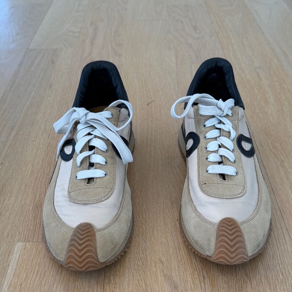 Loewe flow ride casual sneaker in nylon and suede